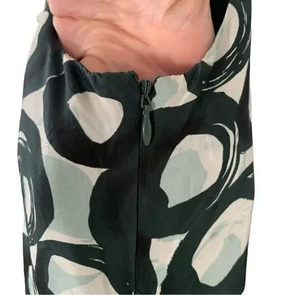 NY&Co Silk Cocktail Mini Dress Green Party Size 6 - Picture 3 of 8